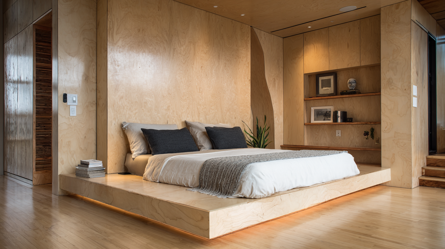 wooden accent walls