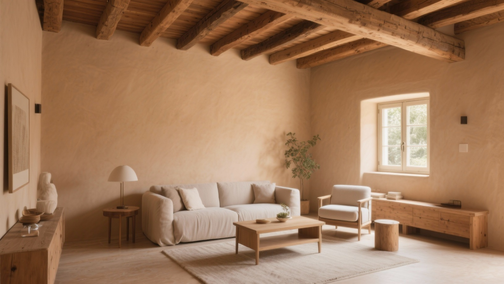 woode -beam ceilings